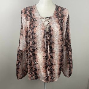 Shein, pink and black blouse